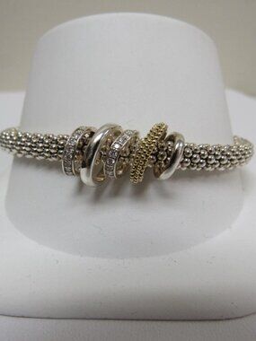 Lagos 5 Ring Diamond Caviar Bracelet | 6mm